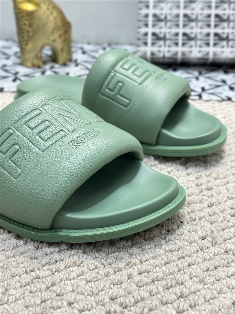 Fendi Roma Slides Green