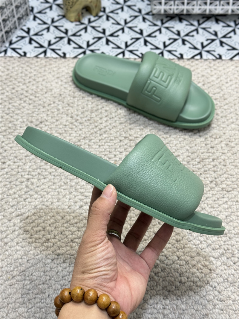 Fendi Roma Slides Green
