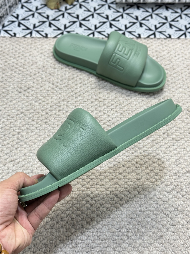 Fendi Roma Slides Green
