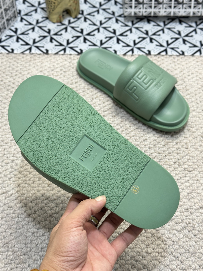 Fendi Roma Slides Green