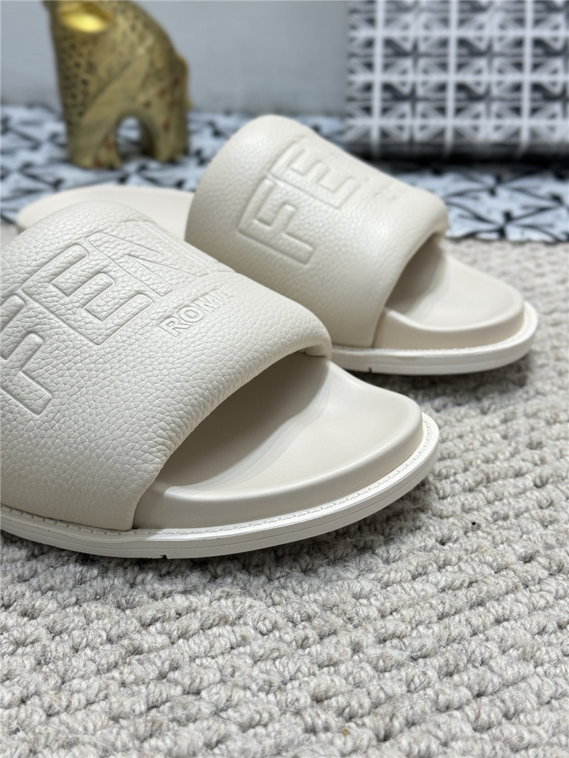Fendi Roma Slides White
