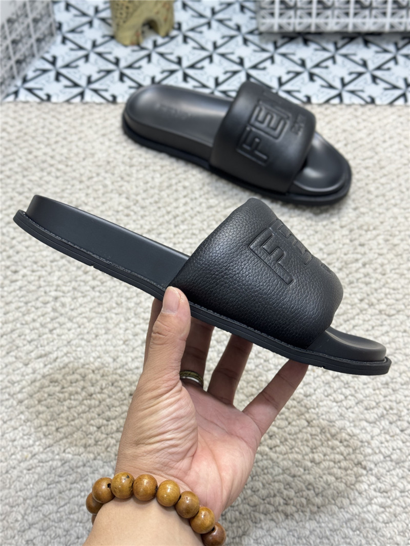 Fendi Roma Slides Black