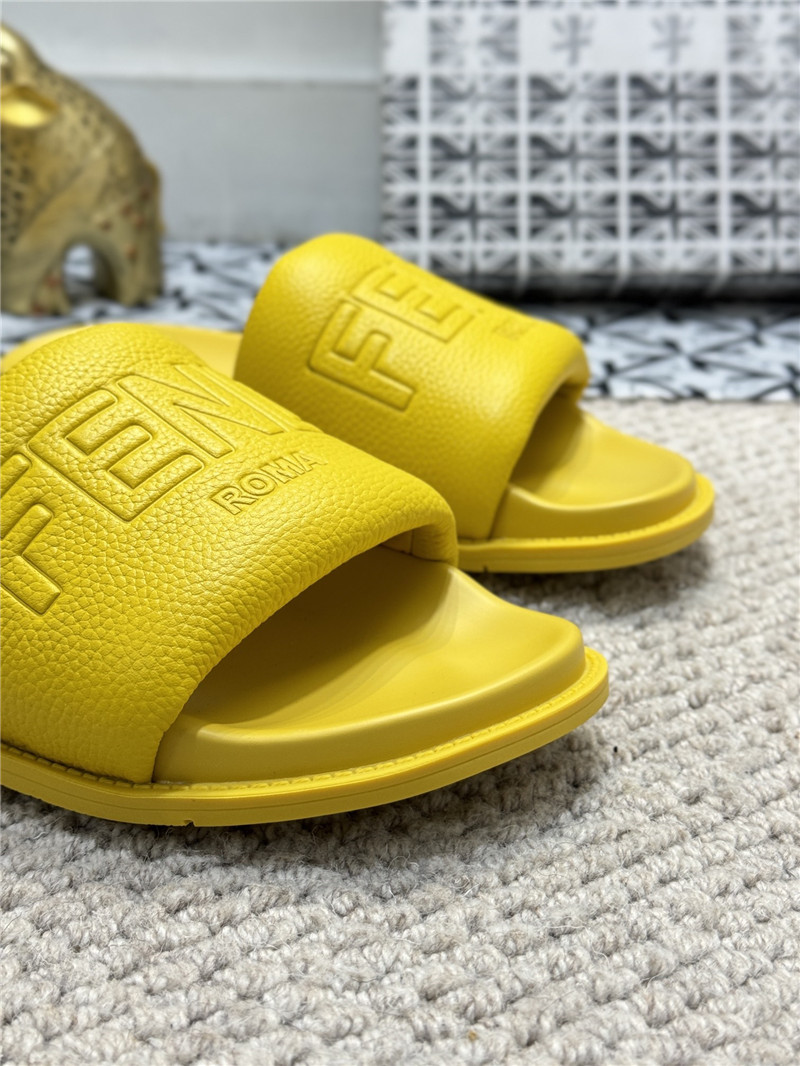 Fendi Roma Slides Yellow