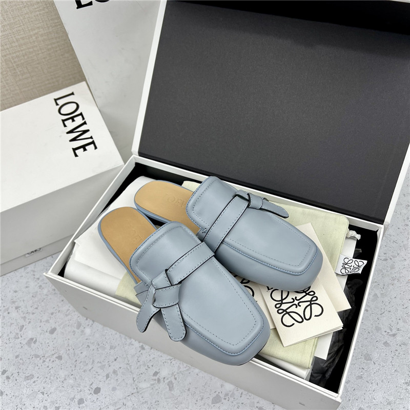 Loewe Gate Flat Mule in Blue