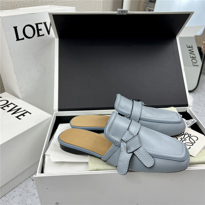 Loewe Gate Flat Mule in Blue