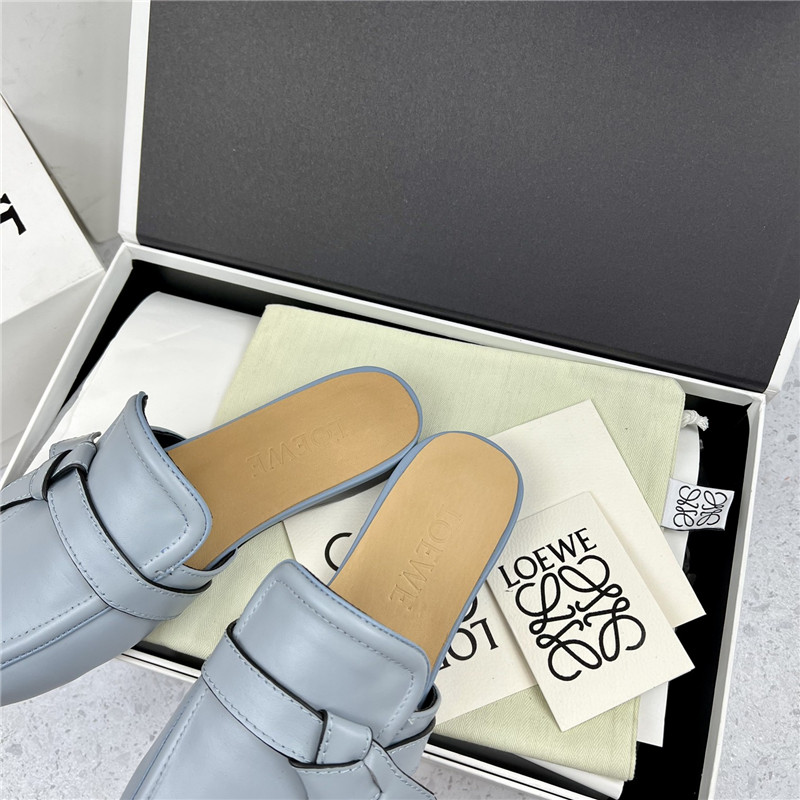 Loewe Gate Flat Mule in Blue