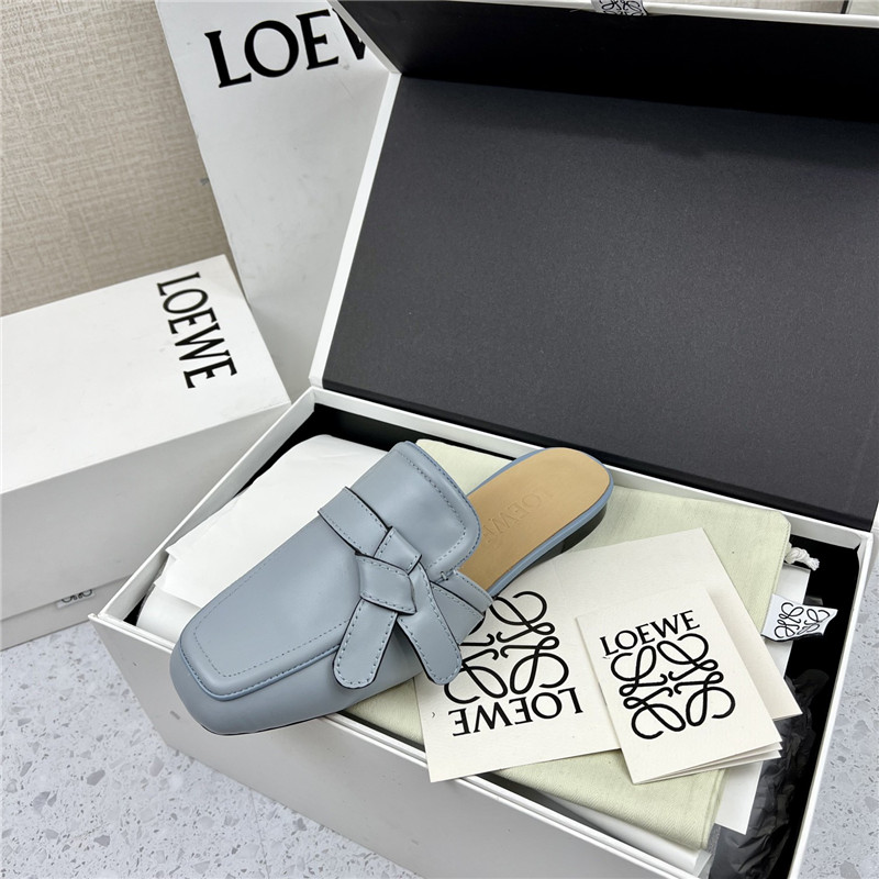 Loewe Gate Flat Mule in Blue