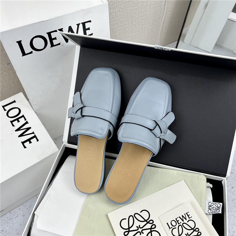 Loewe Gate Flat Mule in Blue