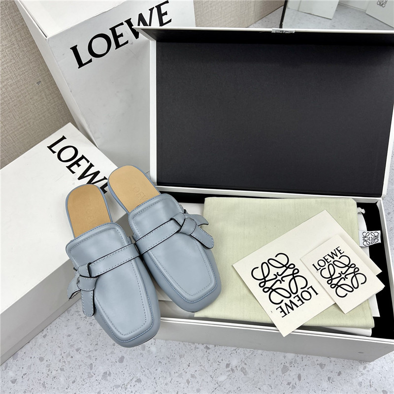 Loewe Gate Flat Mule in Blue