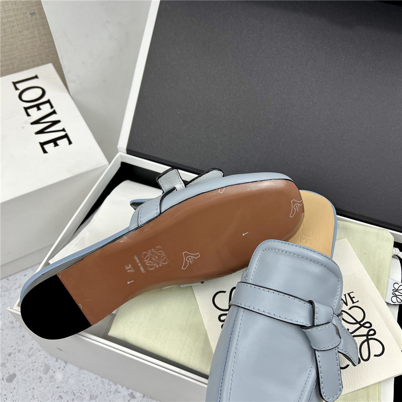 Loewe Gate Flat Mule in Blue