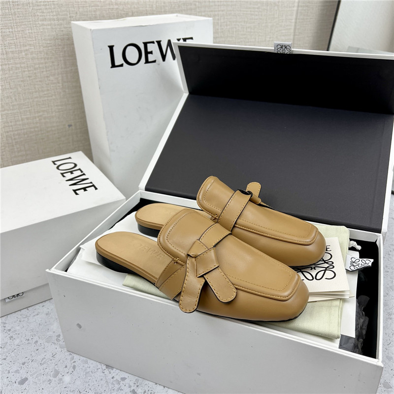 Loewe Gate Flat Mule in Brown