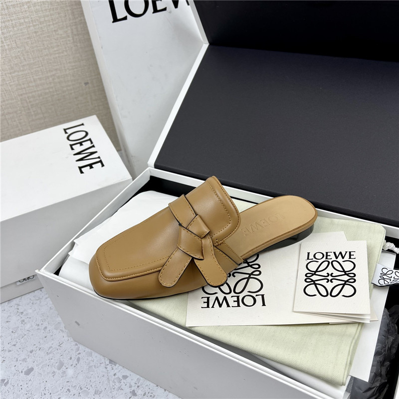 Loewe Gate Flat Mule in Brown