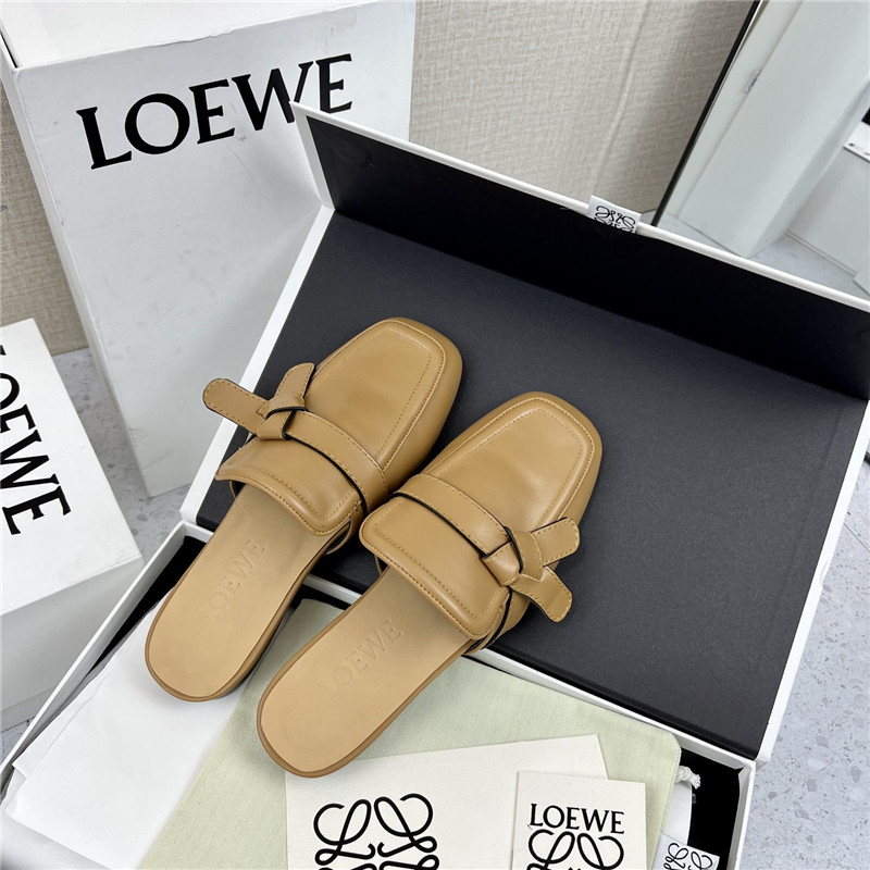 Loewe Gate Flat Mule in Brown