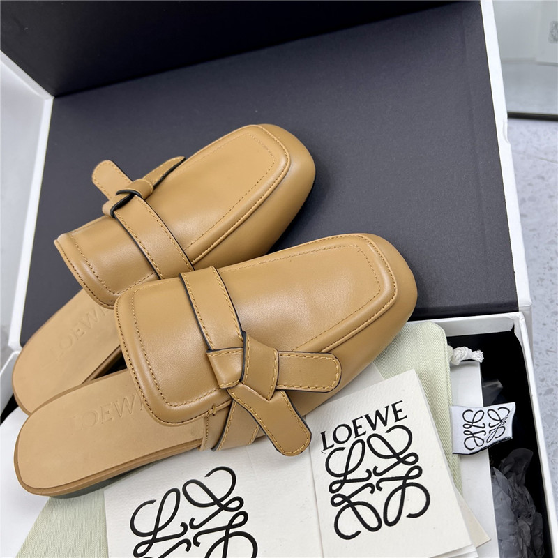 Loewe Gate Flat Mule in Brown