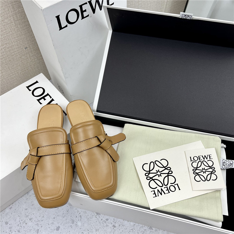 Loewe Gate Flat Mule in Brown