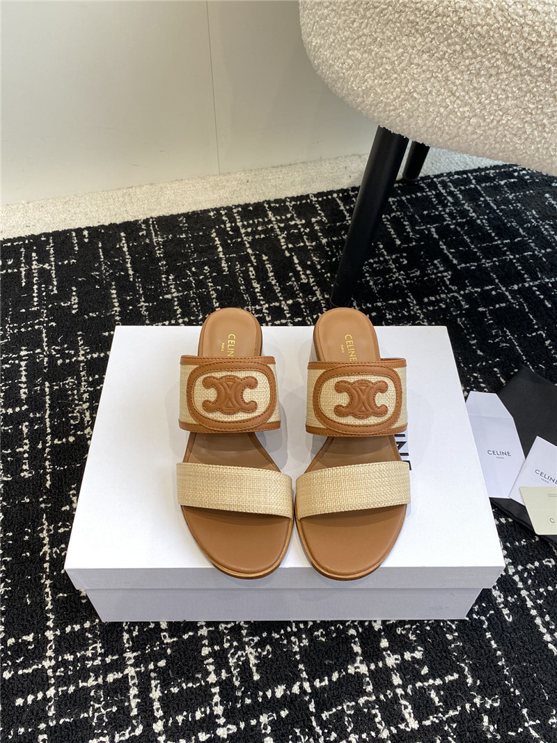 Ce1i*e appoline raffia leather sandals