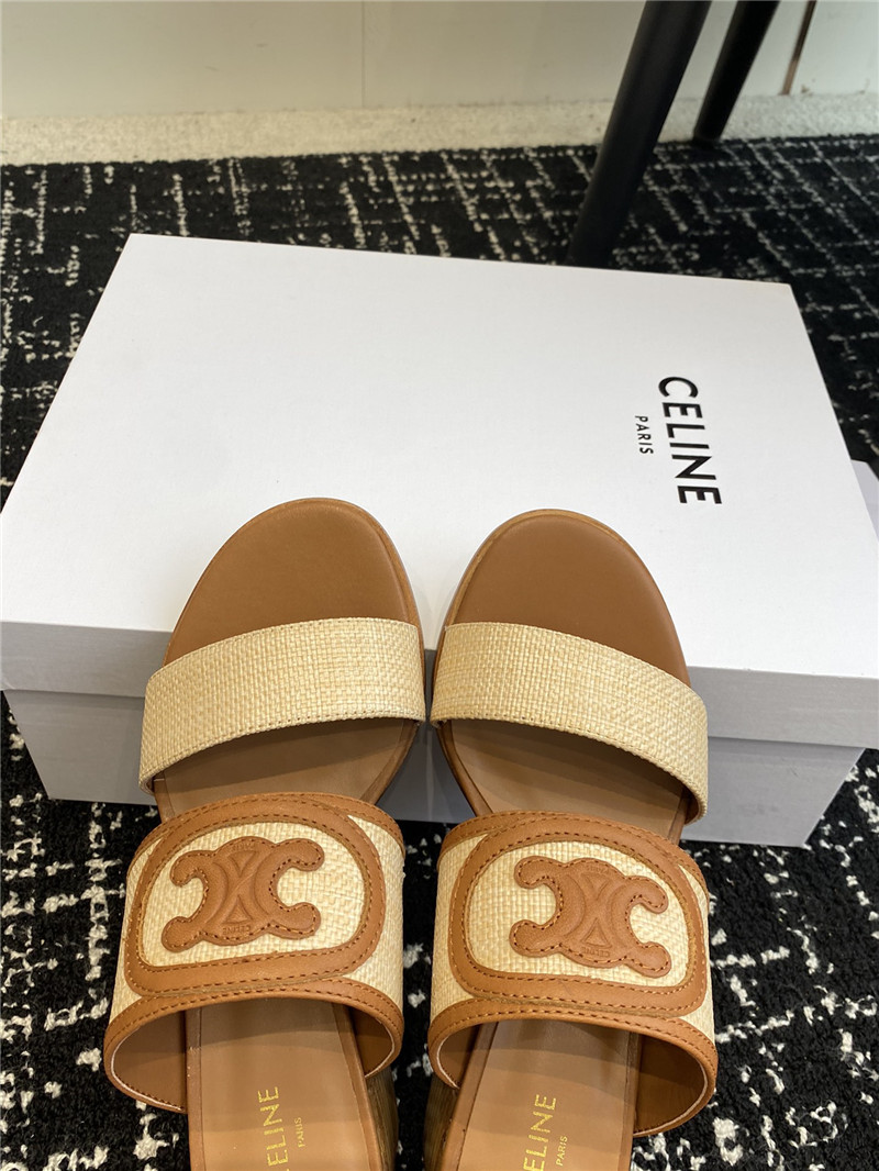 Ce1i*e appoline raffia leather sandals