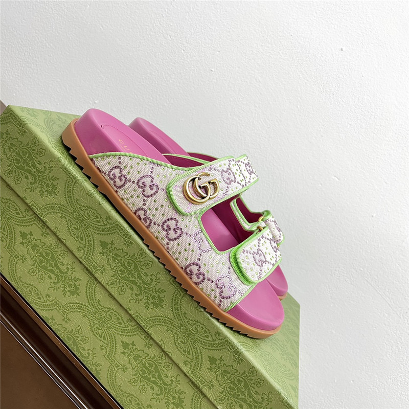 Gvc*1 gg canvas crystal-embellished sandals