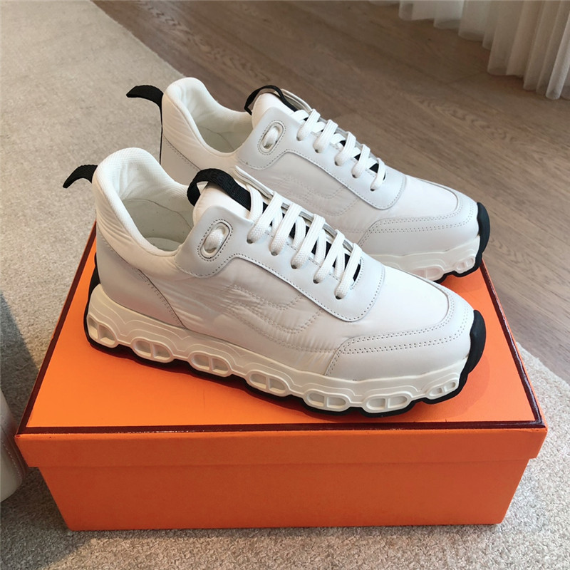 Hermes White Impulse Sneakers