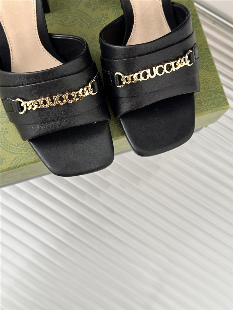 Gvc*1 signoria leather slide sandal black