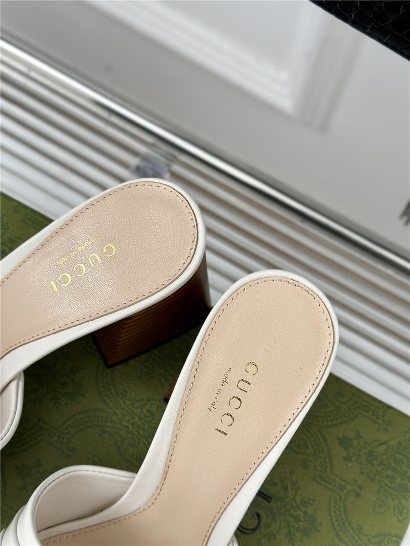 Gvc*1 signoria leather slide sandal white