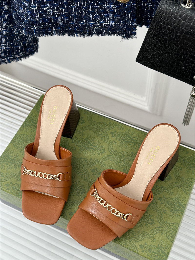 Gvc*1 signoria slide sandal brown leather