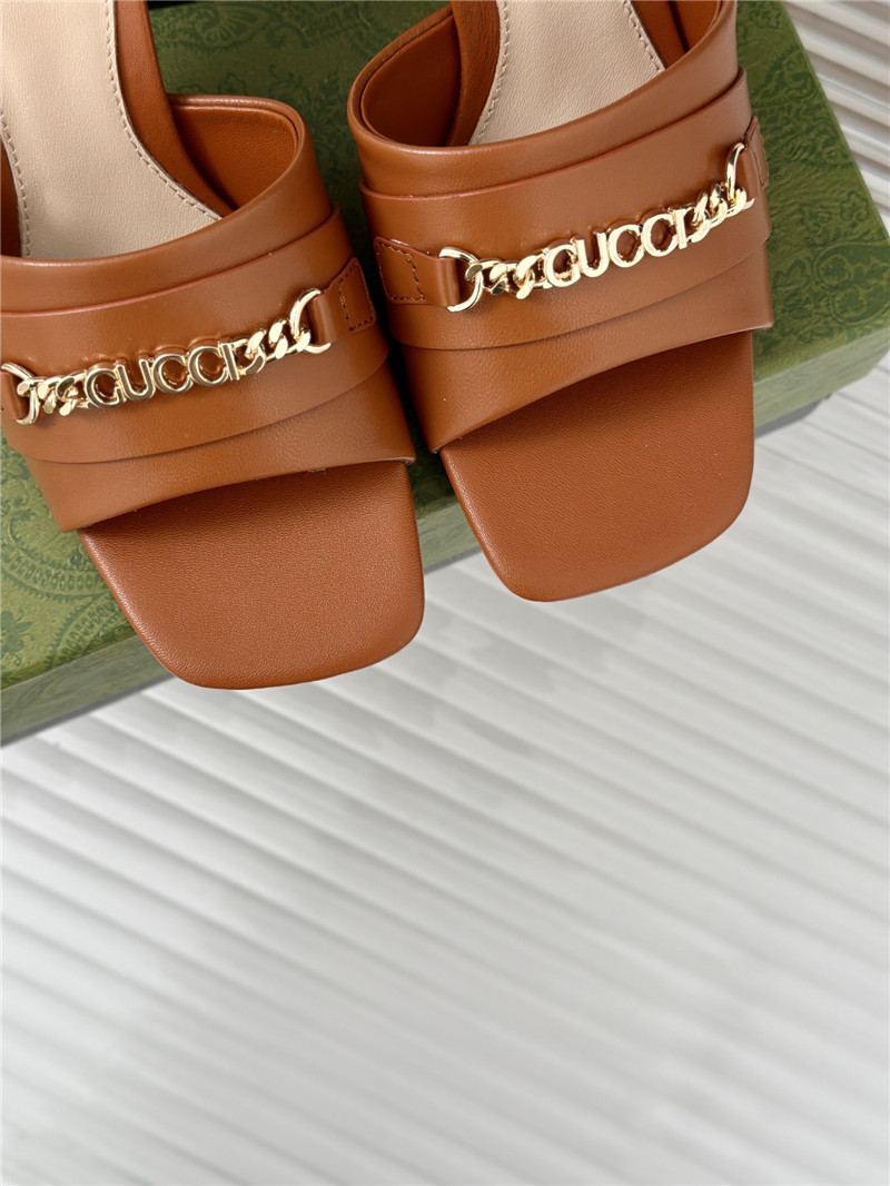 Gvc*1 signoria slide sandal brown leather