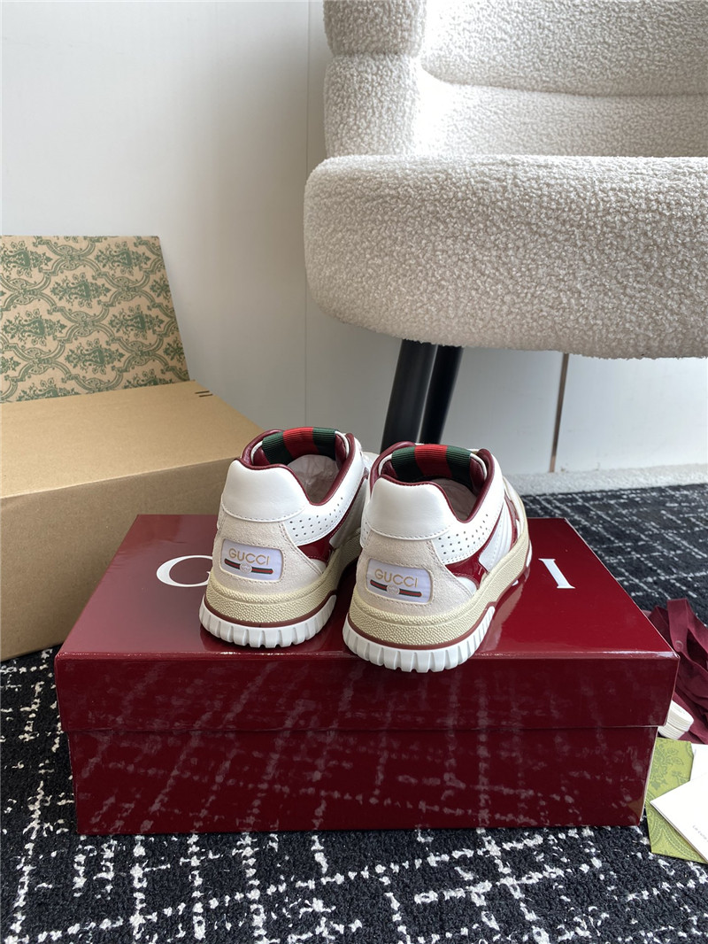 Gucci Red Lace-Up Sneakers for Ladies