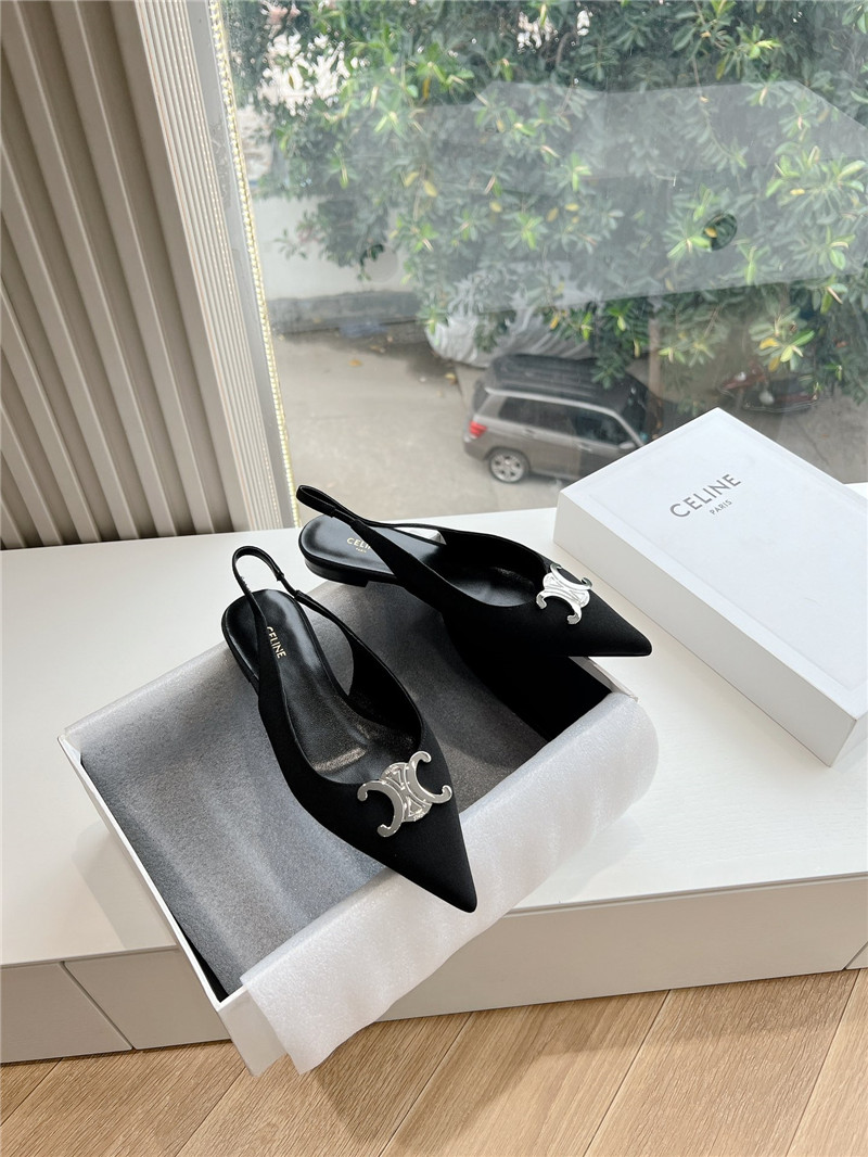 Celine Alma Triomphe Slingback Flat