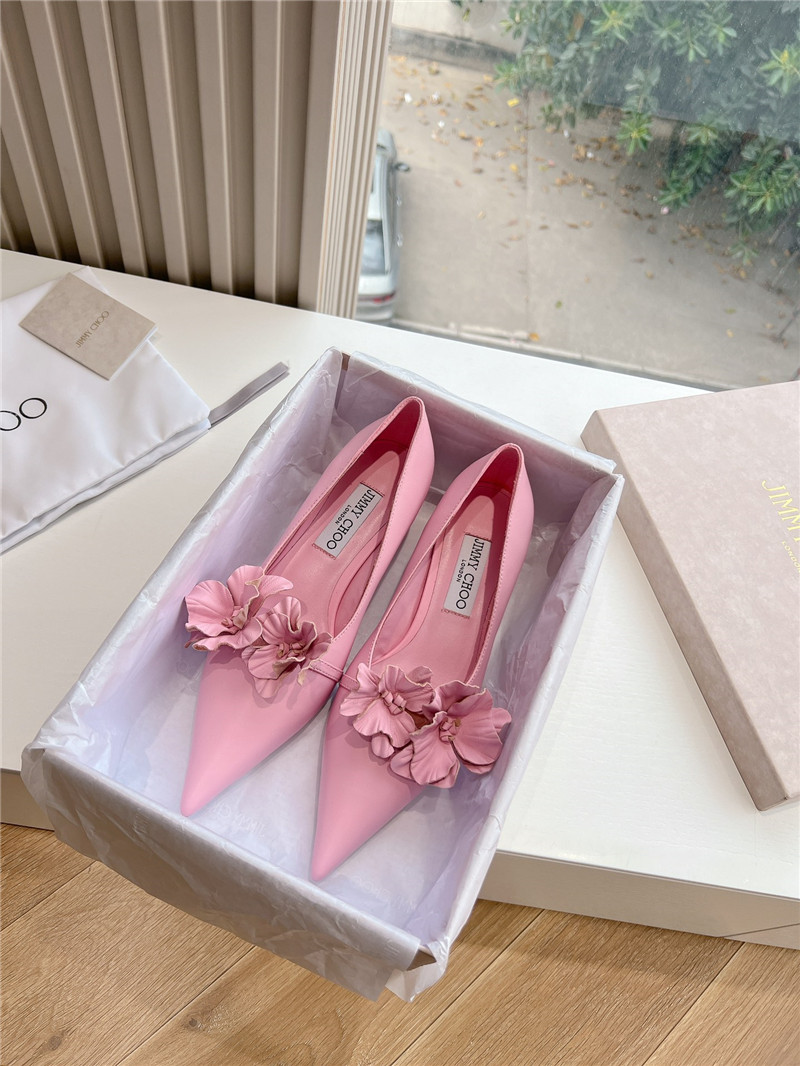 Jimmy Choo Rosalia Pink Leather Pumps