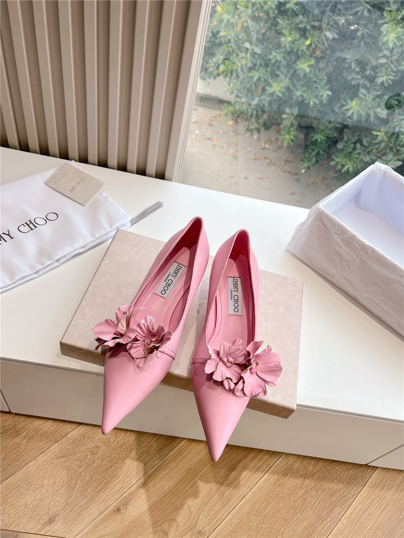 Jimmy Choo Rosalia Pink Leather Pumps