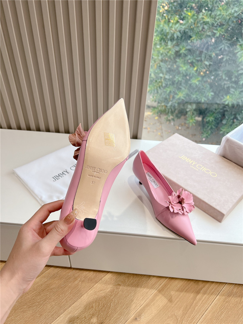 Jimmy Choo Rosalia Pink Leather Pumps