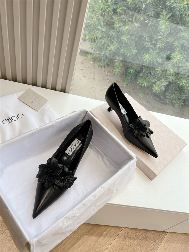Jimmy Choo Rosalia Black Leather Pumps