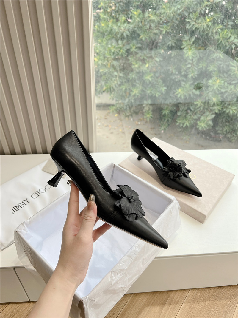 Jimmy Choo Rosalia Black Leather Pumps