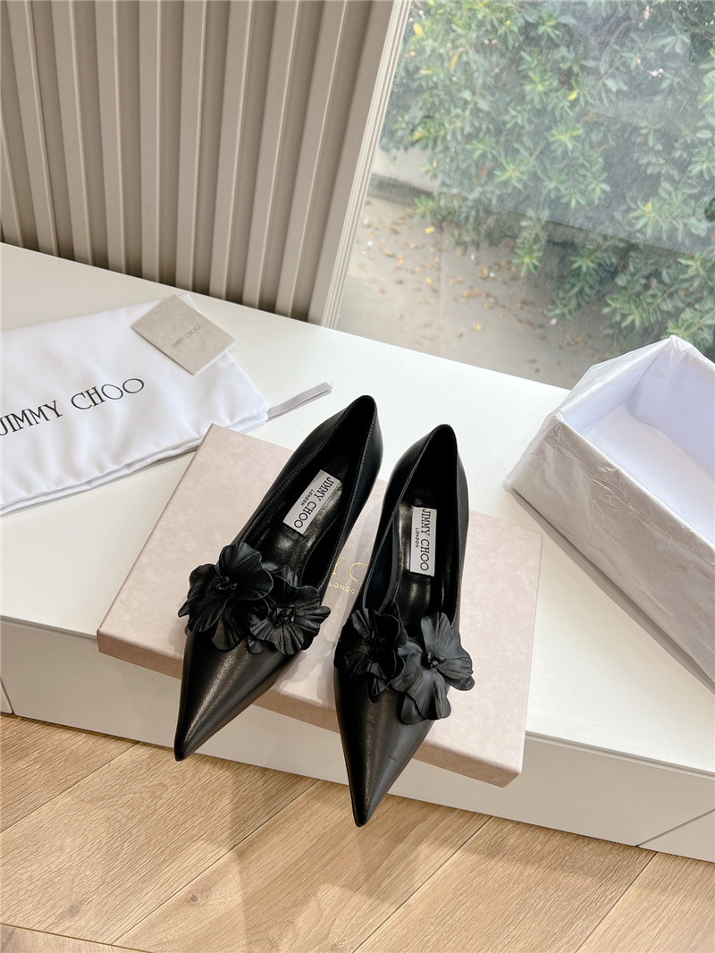 Jimmy Choo Rosalia Black Leather Pumps