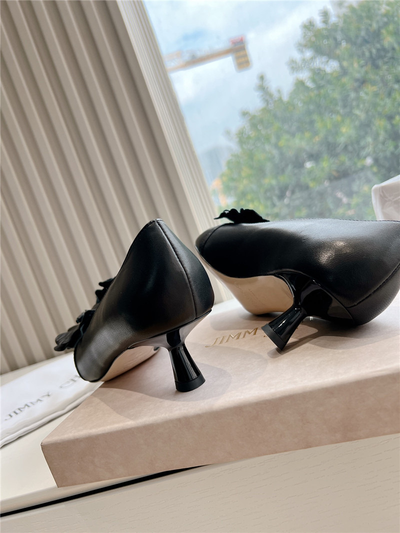 Jimmy Choo Rosalia Black Leather Pumps
