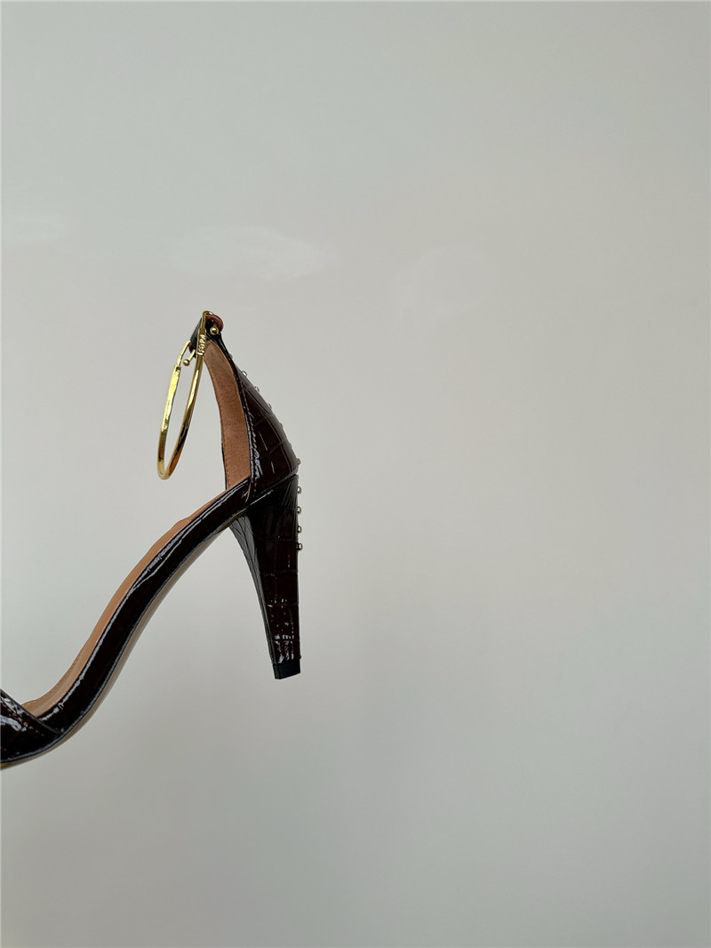 Fendi Keefa Leather Slingback Sandals