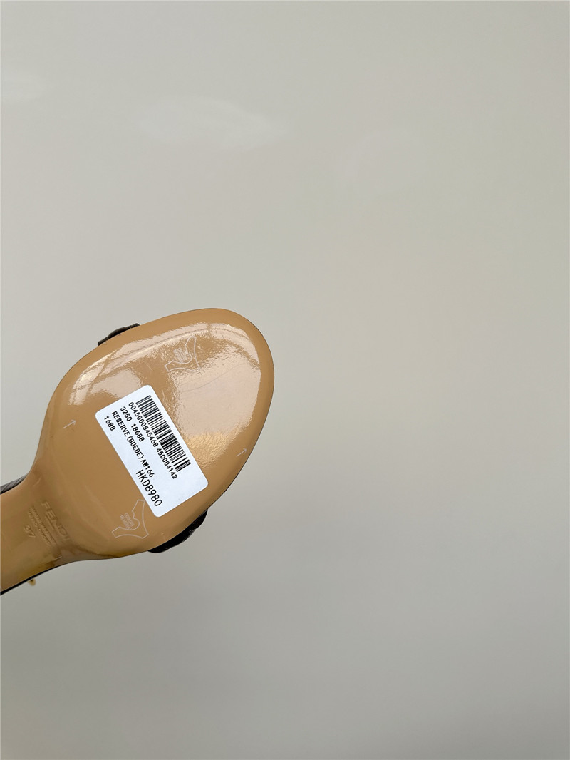 Fendi Keefa Leather Slingback Sandals