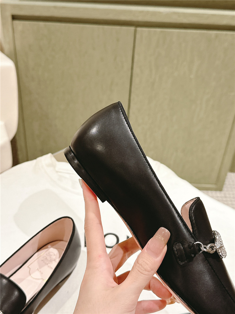 Roger Vivier Embellished Leather Loafers in Black