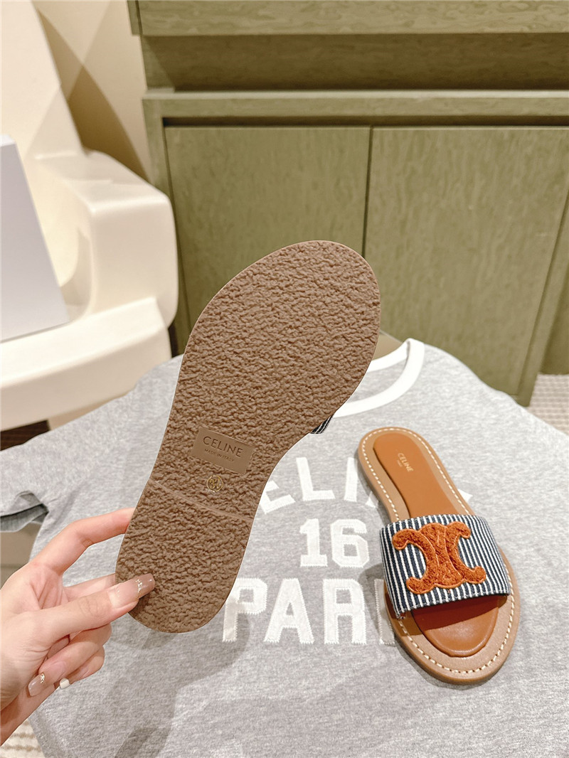 Celine Lympia Mule in Oshkosh Canvas