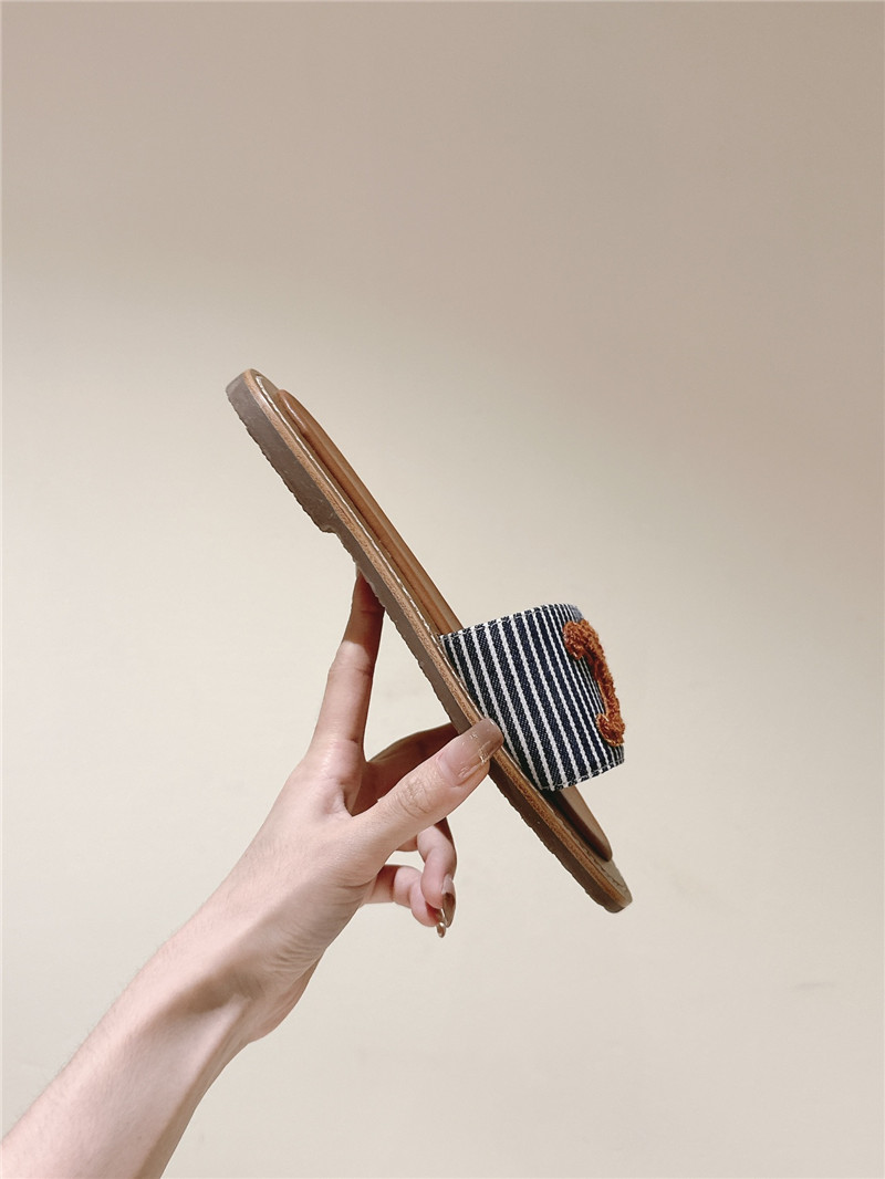 Celine Lympia Mule in Oshkosh Canvas