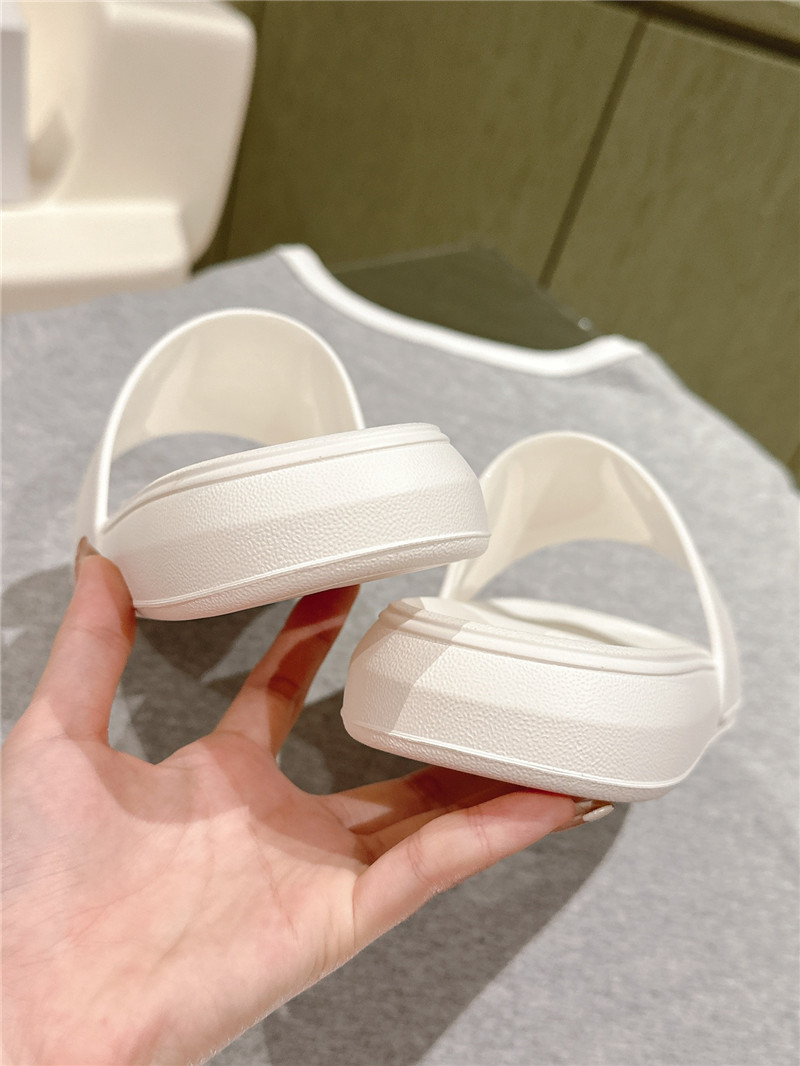 Alexander McQueen White Logo Flip Flops