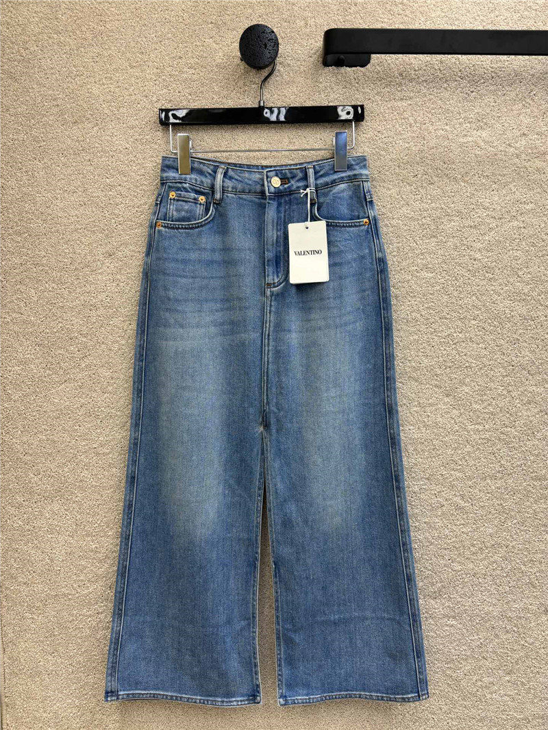 valentino double V pocket denim skirt replica designer clothes