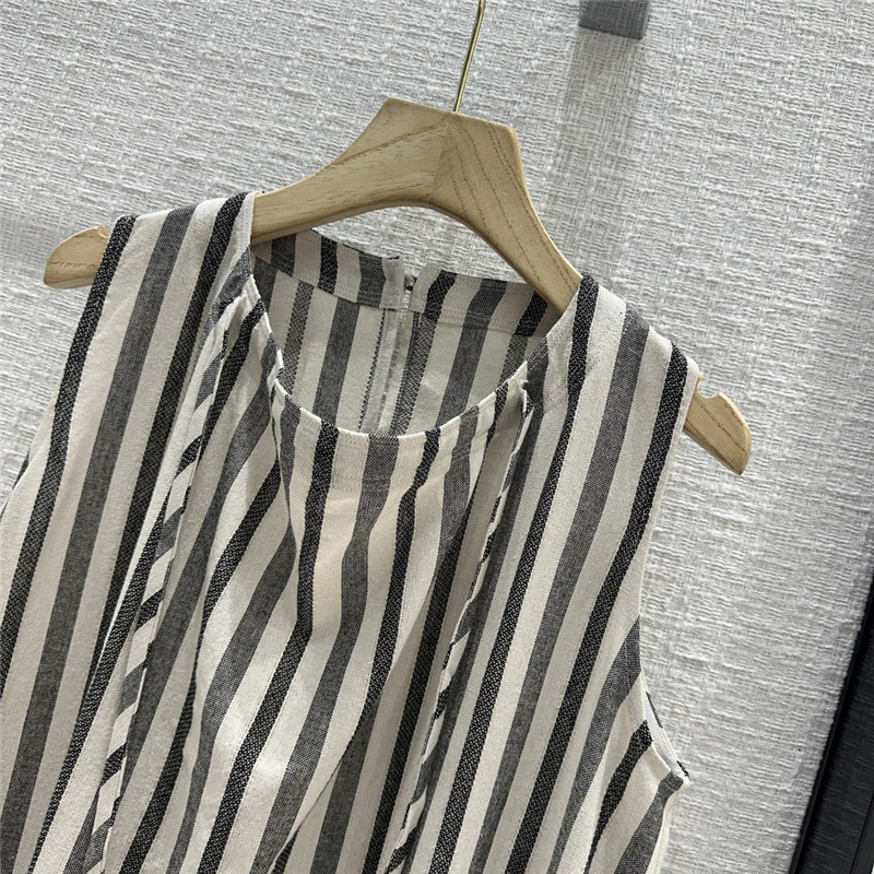 The R0w round neck striped vest dress replica d&g clothing