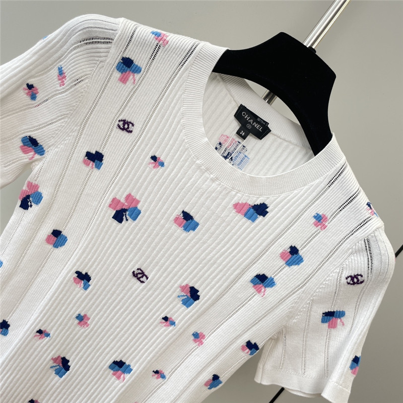 Ch**el short-sleeved sweater replica clothing