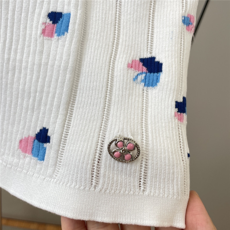 Ch**el cable knitted jacquard vest replica clothes