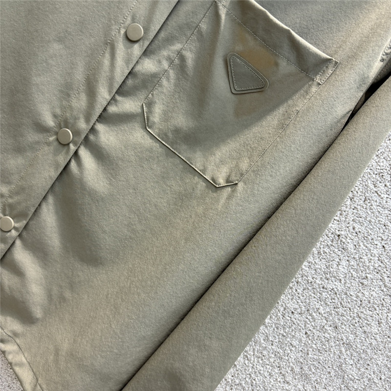 Pra*a hooded trench shirt replica d&g clothing