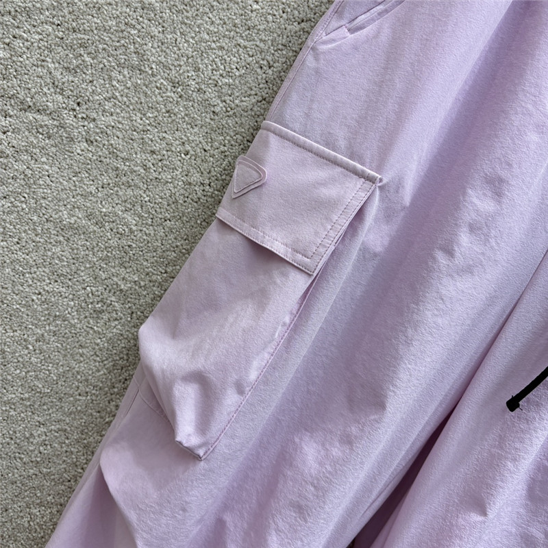 Pra*a functional buckle cuff casual pants replica clothing