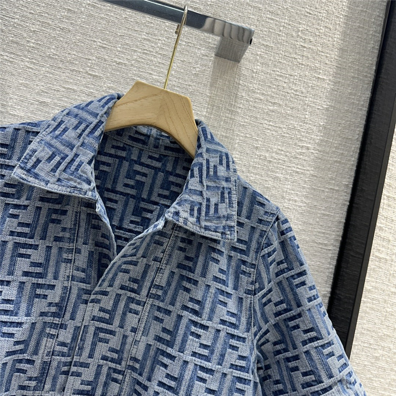 F**di short sleeve denim dress replica d&g clothing