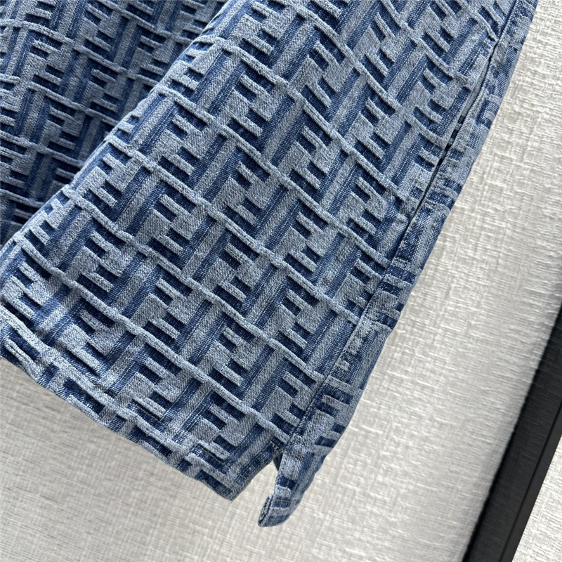 F**di short sleeve denim dress replica d&g clothing